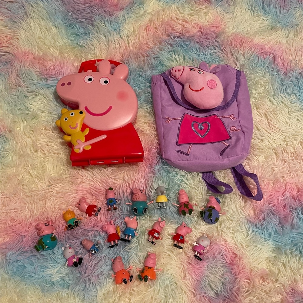 Peppa Pigs with Bag and Case